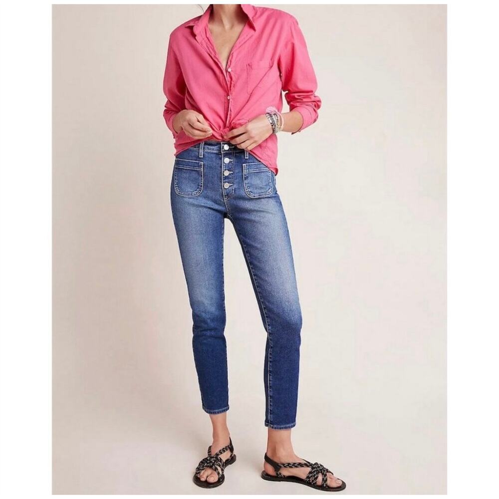 AG Anthropologie Vintage Stevie Ankle Button Up
Jeans